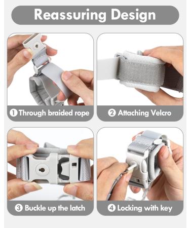 Lehoo Castle Anti Lost Safety Wrist Link for Toddler - Child Walking Leash with Lock - 2021 New Upgraded (Grey) - Buy Online on GoSupps.com