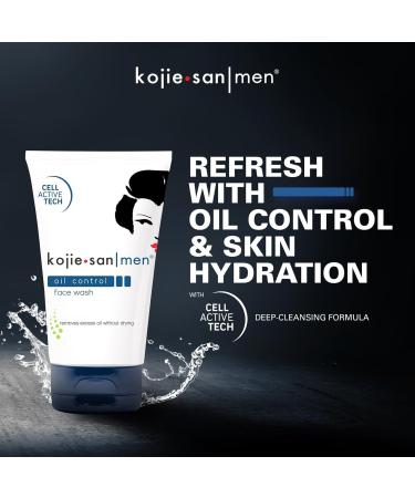 Kojie San Men Oil Control Face Wash 125g Deep Cleansing Facial Wash for Men Controls Oil and Moisturizes Skin Paraben-Free Face Wash 125g - Buy Online on GoSupps.com