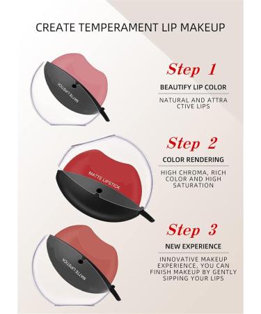 Long-Lasting Waterproof Matt Lipstick Set for Effortless Beauty | Non-Stick Cup Liquid Lipstick (Designed for Lazy People) - Buy Online on GoSupps.com