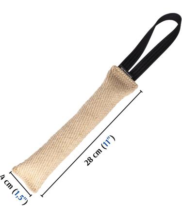 Dingo Gear Jute Chew Sausage Toy for Dogs | 28x4 cm IGP IPO Training Retriever with Holder - S00144 - Buy Online on GoSupps.com