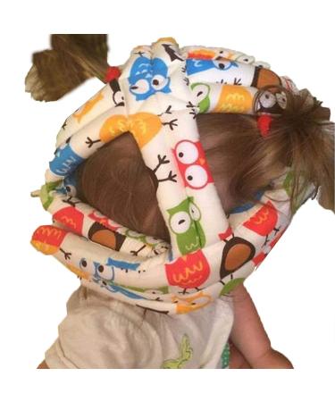 IULONEE Baby Infant Toddler Safety Helmet - Adjustable Protective Headguard for Running, Walking, Crawling - Beige Owl Design - Buy Online on GoSupps.com