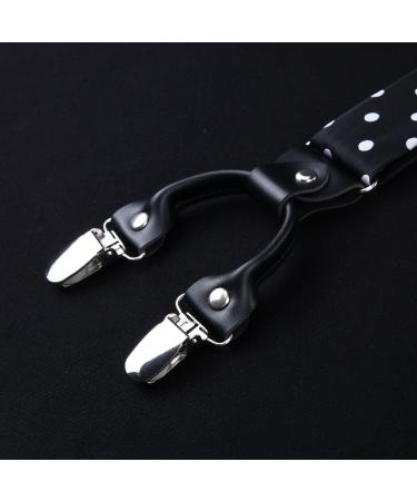 Hisder Men's Adjustable Braces Set - Classic Y-Form Design with 6 Strong Clips | Black & Female Unit Size - International Shipping Available - Buy Online on GoSupps.com