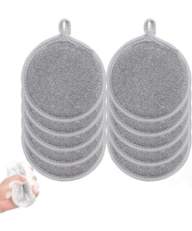 Multipurpose double-layer metal wire dishwashing cloth easy to rinse/new reusable anti-scratch dishwashing cloth/kitchen wet and dry cleaning cloth suitable for stoves sink countertops-10 Pezzi