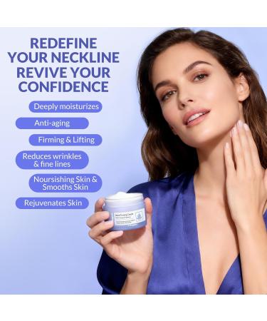 Crogooe Neck Firming Cream - Neck Creams for Tightening and Firming Tightening and Lifting Wrinkles & Crepey Skin for Neck & D collet -1.7 fl.oz - Buy Online on GoSupps.com