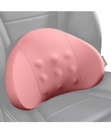 Car Lumbar Pillow | Driving Lumbar Support Cushion | Soft Lumbar Pillow for Lower Back Discomfort Relief Car Back Cushion for Driving Ergonomic Lumbar Support for Car Pink - Buy Online on GoSupps.com