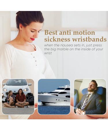 Yinkin 4 Pcs Adjustable Acupressure Wristbands - Anti Nausea Bracelet Set for Motion Sickness, Morning Sickness, Car Travel - Buy Online on GoSupps.com