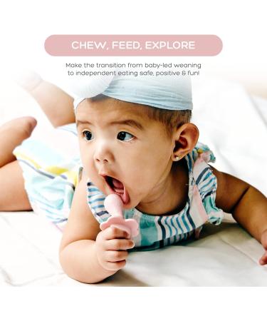 Grabease Silicone Baby Training Spoon Bundle - BPA-Free, Ergonomic Easy-Grip Handle, Choke Protection Barrier - Self-Feeding Toddler Spoons (Blush) - Buy Online on GoSupps.com
