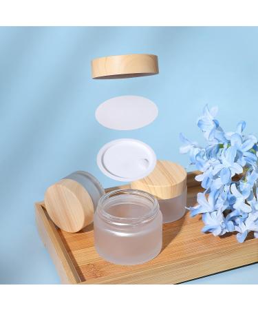30ml Frosted Glass Cosmetic Containers with Leakproof Lids - 4 Pack - Ideal for DIY Makeup, Lip Scrub, Lotions, and Eye Creams - Buy Online on GoSupps.com