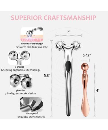 2-in-1 Golden Face Massager Roller | 3D Technology for Anti-Aging & Wrinkle Reduction - Buy Online on GoSupps.com