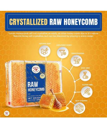 Great Bazaar 100% Pure Turkish Raw Honeycomb - Raw Edible Honey with Honeycomb 400g - Buy Online on GoSupps.com
