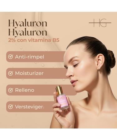 HG Aesthetics Facial Serum with 2 Hyaluronic Acid AntiAging Serum with Vitamin B5 Regenerating Facial Care Radiant Skin Booster Serum 30 ml - Buy Online on GoSupps.com