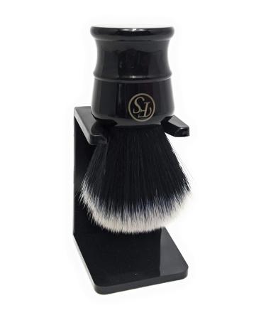 Frank Shaving Pur-Tech Synthetic Hair Shaving Brush -Quality Shaving Brush Black Handle Knot Size 21Mm Comes With Free Stand by Frank Shaving