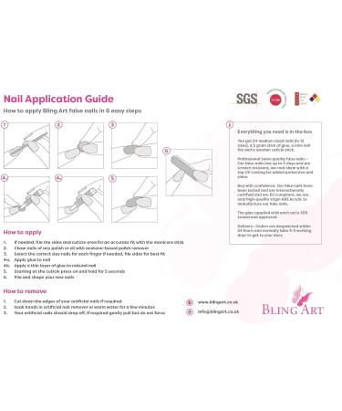 Bling Art Almond False Nails Fake Stiletto Gel Glitter Glossy Acrylic Long 24 Tips Glue (Sangria Gel) - Buy Online on GoSupps.com