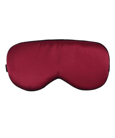 Soft Silk Sleeping Eye Mask Cover Eyeshade (Burgundy)