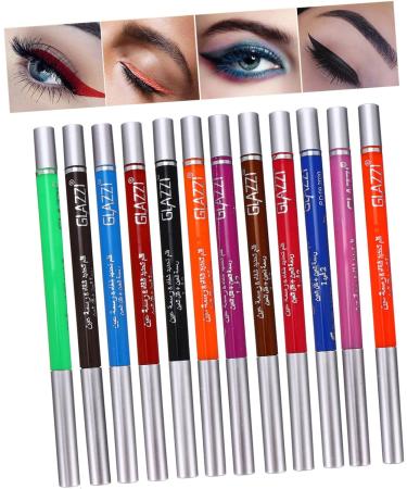 Mikinona 12 Pcs 1 Set Shadow Set Creative Eyeliners Colored Eyeliners Eyeliner Kit Plastic Colorful - Buy Online on GoSupps.com