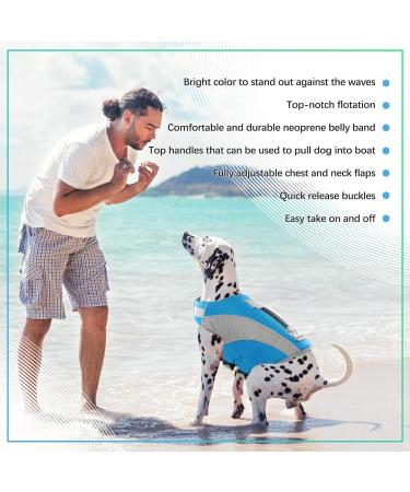 Wallpage Dog Life Jacket - XS Blue Reflective Vest for French Bulldogs - Adjustable Strong Buoyancy & Rescue Handle for Swimming & Boating - Buy Online on GoSupps.com