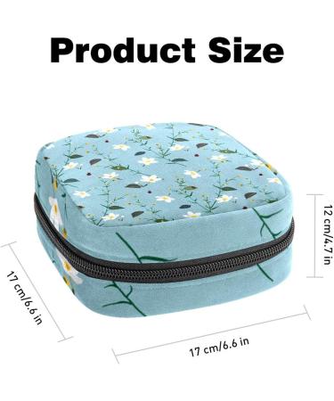 Pastel Wildflower Menstruation Pad Bag with Zipper Stylish & Practical Napkin & Tampon Storage for Women & Girls - Buy Online on GoSupps.com