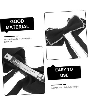 COLLBATH Bow Hairpin Women Hair Clips Hair Accessories for Teen Large Hair Bows Bow Hair Clips Hair Accessory Hair Clips for Big Hair Clips Big Hairpin Diamond Miss One Size Black - Buy Online on GoSupps.com