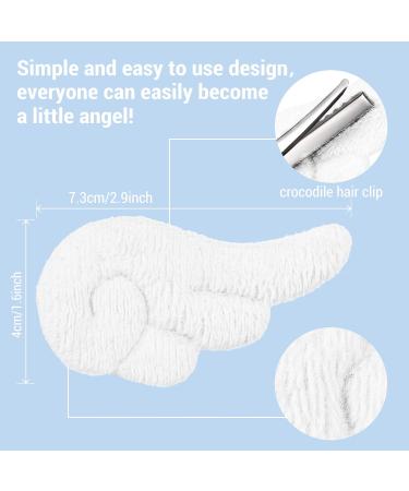 6 Pairs Angel Wing Plush Hair Clips - Non Slip Hair Barrettes for Women - Christmas Cartoon Hairpins - Kawaii Cosplay Accessories (White Pink and Light Blue) - Buy Online on GoSupps.com