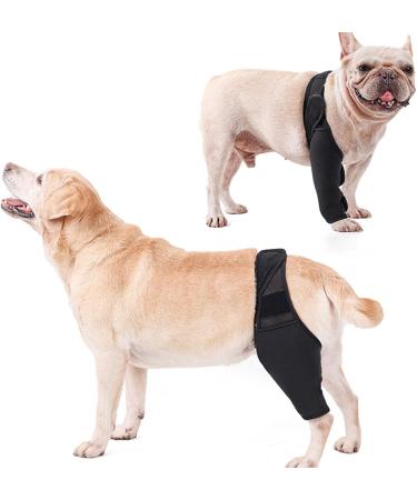 Dog Knee Brace Adjustable Dog Rear Leg Brace Soft Breathable Dog Knee Support Brace for Elderly Disabled Injured Dogs Both Back and Front Legs (L) - Buy Online on GoSupps.com