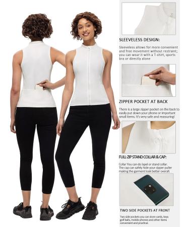 JACK SMITH Women's Lightweight Golf Vest with Pocket - Sleeveless Running Jacket for Hiking Athletic S-2XL Ivory - Buy Online on GoSupps.com