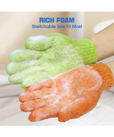 6 Pairs Exfoliating Bath Gloves Spa & Shower Body Scrubber for Men & Women | Dead Skin Remover Accessories - Buy Online on GoSupps.com