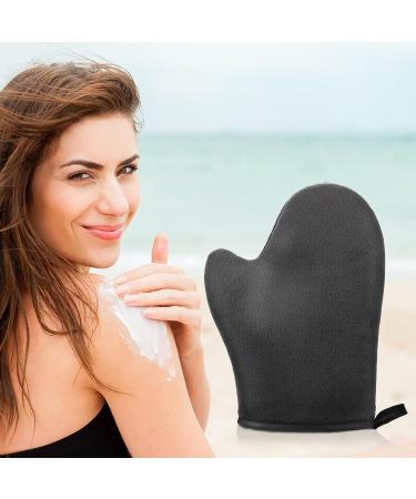 WLLHYF Self Tanning Mitt Applicator - Ultra Soft 3D Design Glove for Face and Back - Black Tanner Mitts for Smooth Application - Buy Online on GoSupps.com