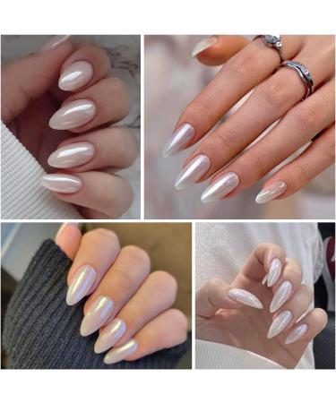 BISHENGYF Pearl Chrome Nail Powder - Super Pearl Effect for Stunning Nail Art | Transparent Clear Ice Shimmer Glazed Donut Nail Powder - Perfect for DIY and Salon Use - Buy Online on GoSupps.com