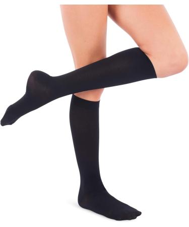 JOMI Compression Socks Women 15-20mmHg Microfiber - Size 116 Large (Black) - Buy Online on GoSupps.com