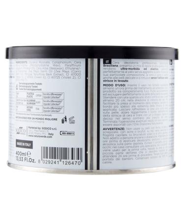Naturaverde Brazilian Hair Removal Wax - Black Fat-Soluble 400ml | Smooth Skin at Home - Buy Online on GoSupps.com