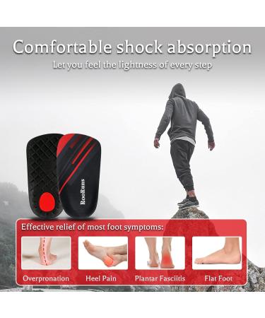 3/4 High Arch Support Orthotic Insoles for Flat Feet & Heel Spur Pain Relief - Ideal for Walking & Running (Men's 5-6 Women's 6-7 - Buy Online on GoSupps.com