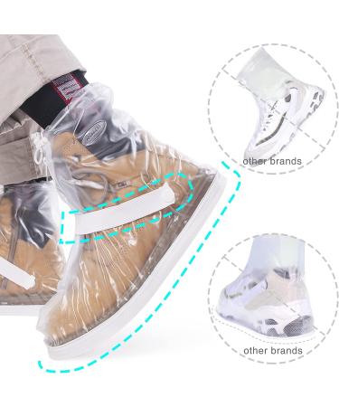 Reusable Waterproof Rain Boot Shoes Cover | Rubber Sole Overshoes for Women and Kids | 1 Pair (Size M) - Transparent - Buy Online on GoSupps.com