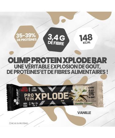 Olimp Protein Xplode Bar 25x40g - Vanilla - Buy Online on GoSupps.com