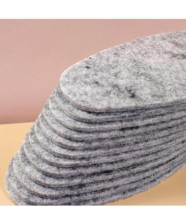 Buy 5 Pairs Wool Shoe Insoles | Winter Warm Felt Inserts for Men & Women | Soft Cushion Boot Insoles - Grey - Buy Online on GoSupps.com