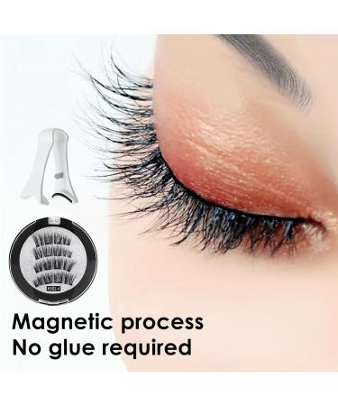 Magnetic Eyelashes With Applicator- Reusable Magnetic Eyelashes | False Eyelashes No Glue Needed | Long Lasting Natural False Eyelashes For All-Day Comfort - Buy Online on GoSupps.com