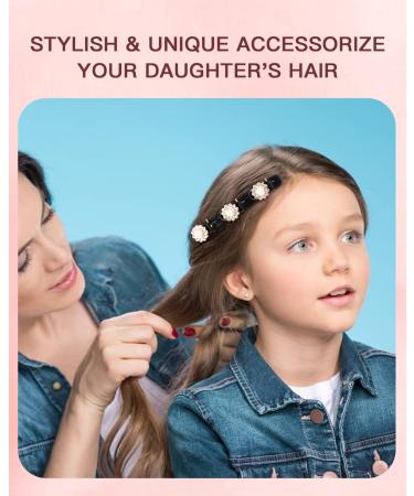 Sparkling Crystal Stone Braided Hair Clips - Multi Clip Barrette for Women & Girls - Buy Online on GoSupps.com