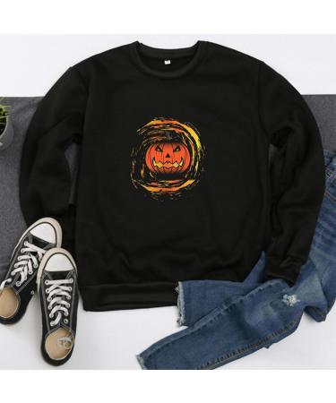 Shop Elegant Women's Halloween Print Sweater | Creoqiji Casual Long Arm Glitter Top - XXL - Buy Online on GoSupps.com