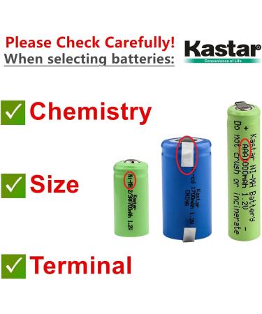 Kastar 4-Pack Battery Replacement for Waterpik SR-3000 Toothbrush & Electric Devices | Durable Performance & Universal Compatibility - Buy Online on GoSupps.com