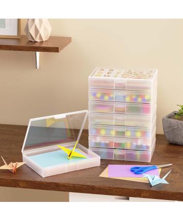 Barhon Photo Storage Boxes Set - 8 Pack 4x6 and 8 Pack 5x7 Lightproof Containers | Multi-Sized Seed Organizer with Handle | Clear Photos Case for Stickers Craft - Buy Online on GoSupps.com