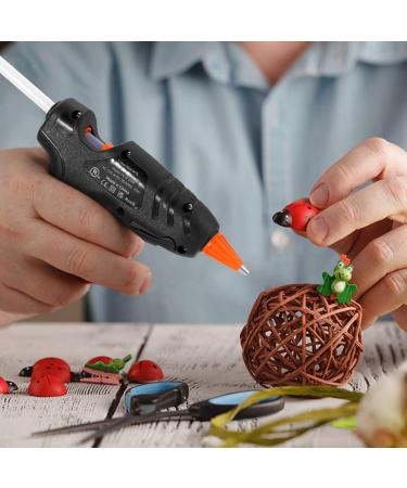 Kejector Mini Hot Glue Gun Kit with 30pcs Sticks - Fast Heating, Anti-Drip, 20W Black Fireproof Design for Kids DIY, Crafts, and Quick Repairs - Buy Online on GoSupps.com