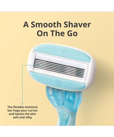 Dorco EVE 5 Disposable Razors for Women (3 Pack) - 5 Curved Blades with Moisture Bar, Aloe Vera, Portable & Travel-Friendly - Ideal for Sensitive Skin and Extra Smooth Shaving - Buy Online on GoSupps.com
