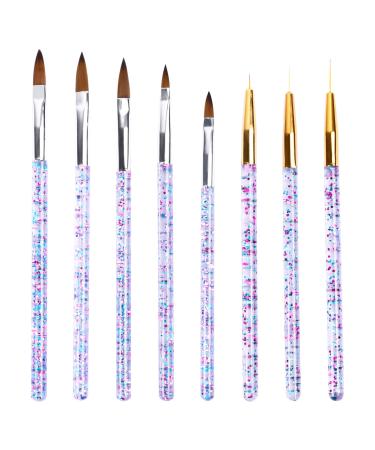 Joyan 8 pieces acrylic nails brush gel nail brush acrylic brush for nails nail brush acrylic nail brush for gel nails brush professional for painting nail design brush