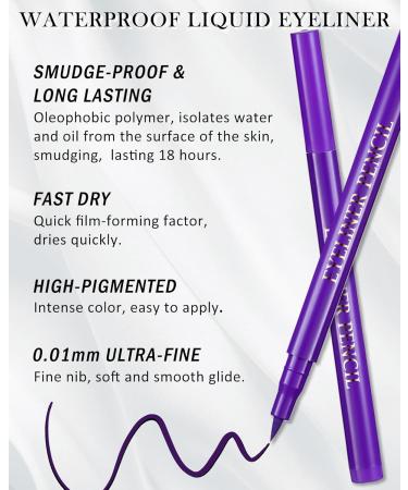 Black Voluminous Mascara & Waterproof Eyeliner Pen Set- Smudge-Proof Long-Lasting Colored Mascara Liquid Matte Eyeliner 5D Lengthening Curling Thick Lashes Color Mascara Tubing Women Vegan Eye Makeup - Buy Online on GoSupps.com