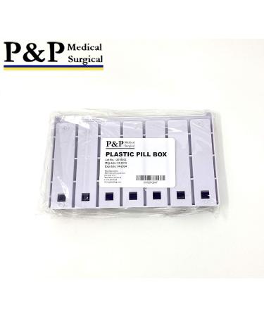 Weekly AM/PM Pill Box Organizer | Portable Travel Medication Case | 7-Day 4-Times-A-Day Removable Compartments | P&P MEDICAL SURGICAL - Buy Online on GoSupps.com