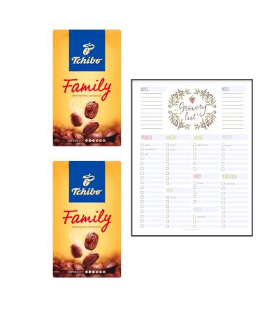 Ground Coffee Bundle which Contains Tchibo Family Roasted Ground Coffee 250G - Pack of 2 with Grocery List Card - Buy Online on GoSupps.com