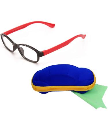 Buy Children's Glasses Frame with Clear Lens for Boys & Girls (Ages 5-12) - Includes Black Red Glasses Case - International Shipping Available - Buy Online on GoSupps.com