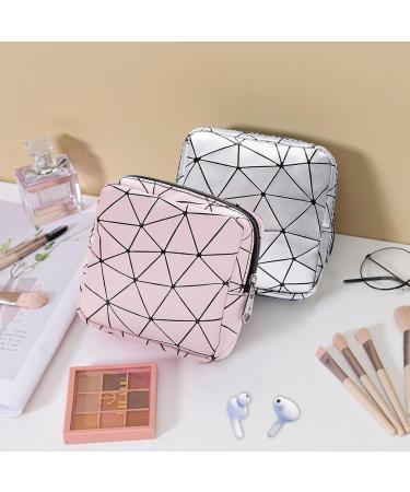 Tampon Binding Storage Bags 2 Portable Zippered Menstruation Bags for Women & Girls | Black & Silver - Buy Online on GoSupps.com