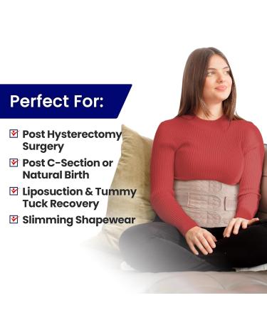 Postpartum Belly Band & C Section Binder | Abdominal Support Wrap for Surgery & Pregnancy Recovery (XL - Buy Online on GoSupps.com
