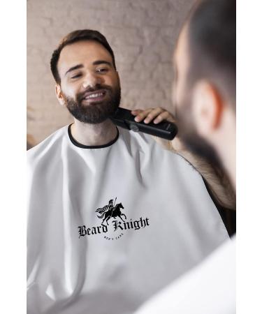 Beard Apron Hair Clippings Catcher for Shaving & Trimming - White - Buy Online on GoSupps.com