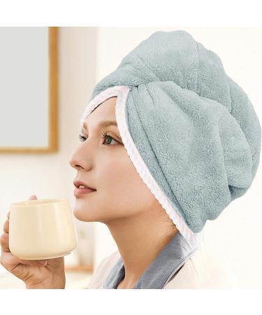 Shop Coral Fleece Quick Drying Hair Towel | Soft & Absorbent Unisex Hair Wrap for Skincare Makeup & Spa - International Shipping - Buy Online on GoSupps.com